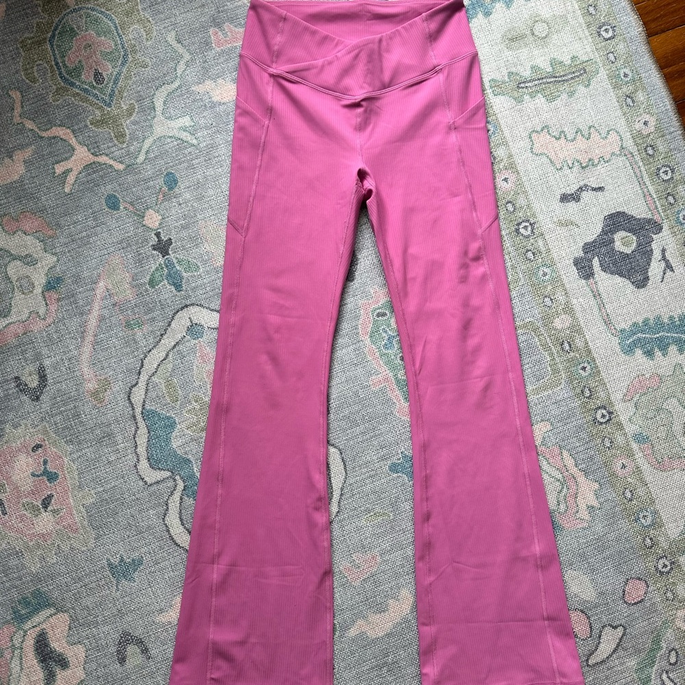 Fabletics Pink Flared Yoga Pants